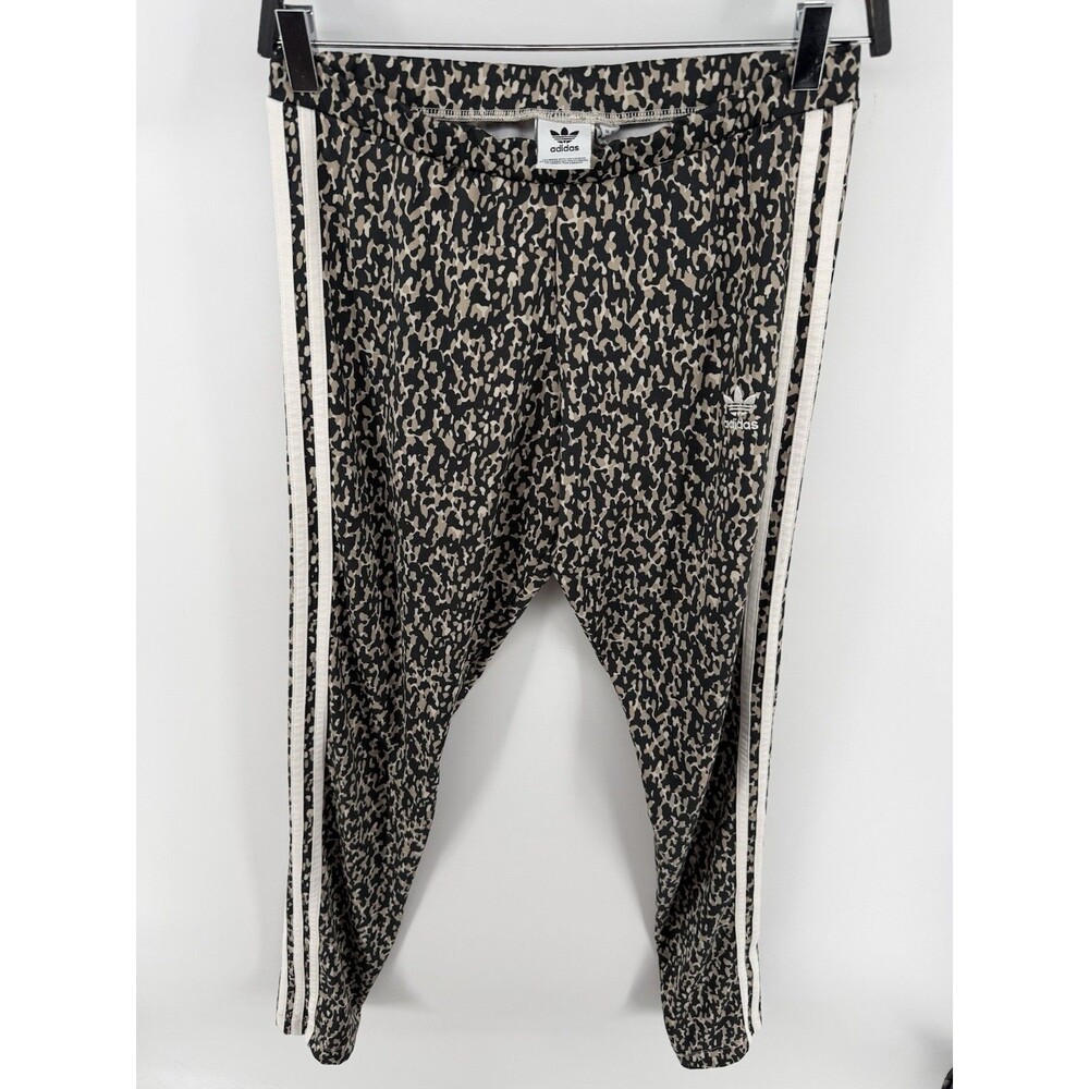 Woman’s Adidas Originals Leoflage Legging Leopard Print Animal Tan Size US M